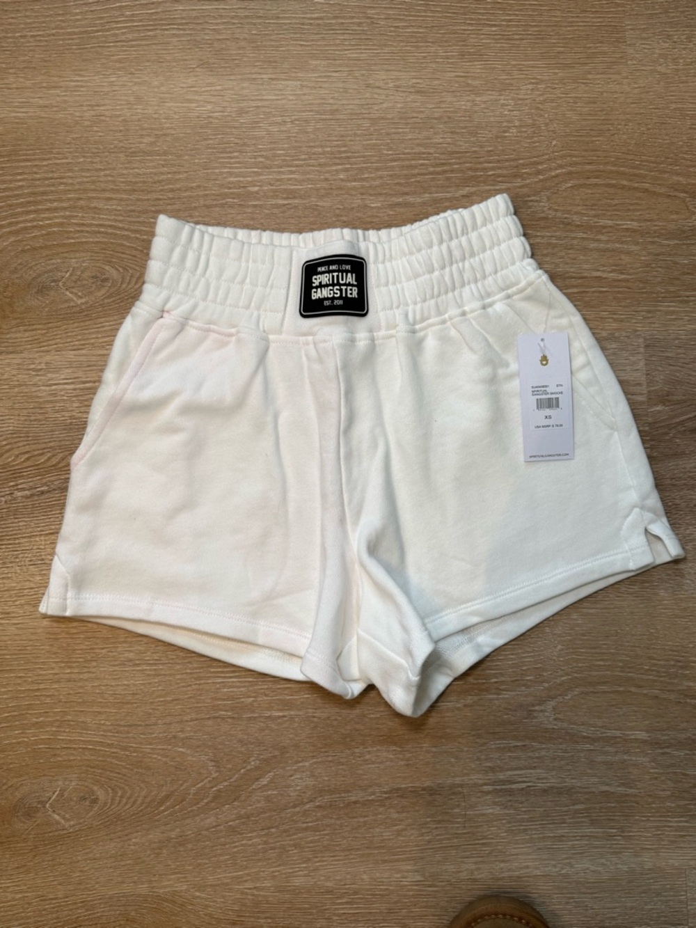 SPIRITUAL GANGSTER SMOCKED SHORTS - Picture 2 of 4